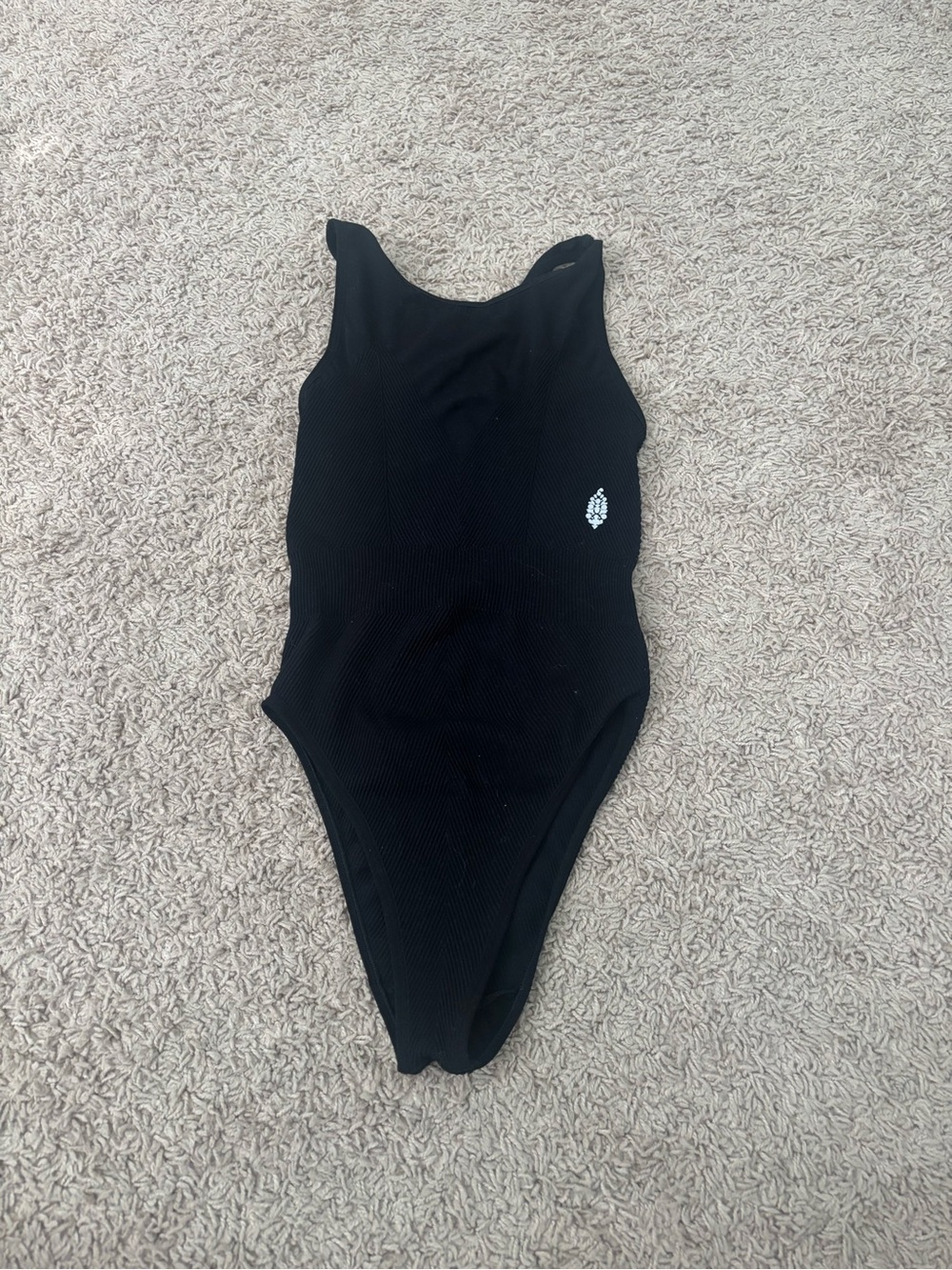 FP movement Black Ribbed Bodysuit